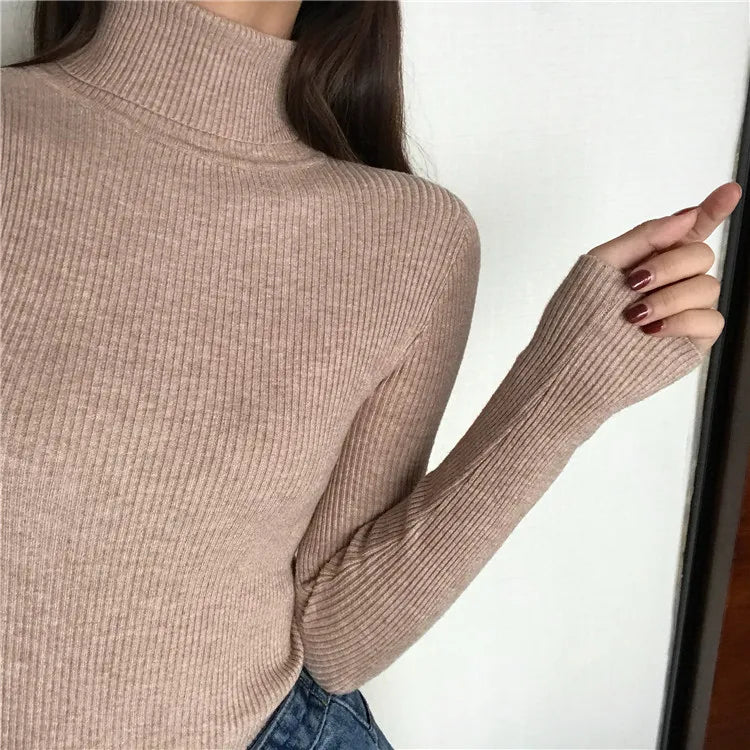 Damen Rollkragen Pullover