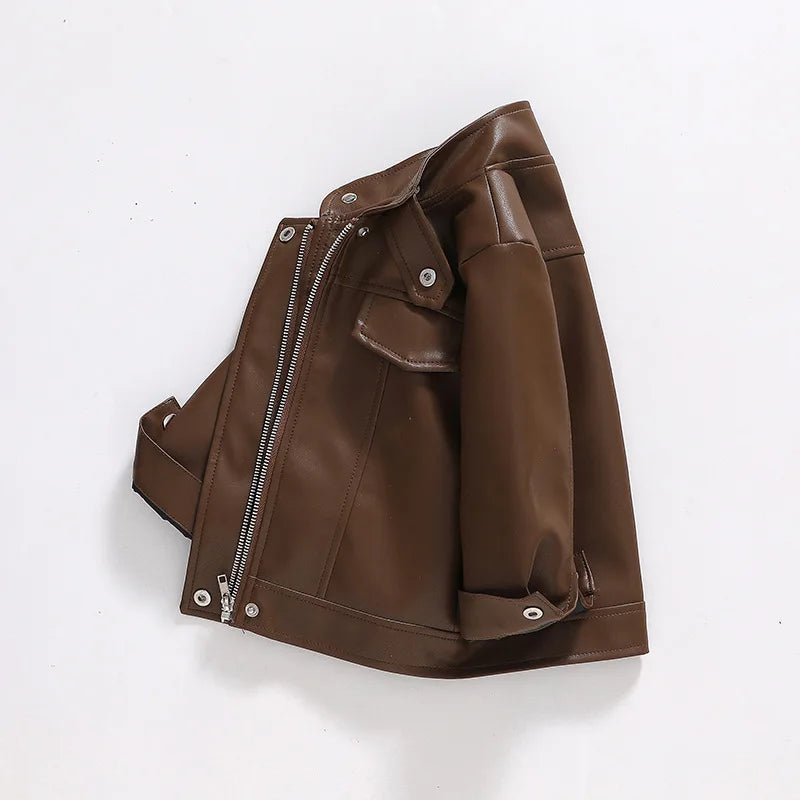 Jungen Leder Jacke