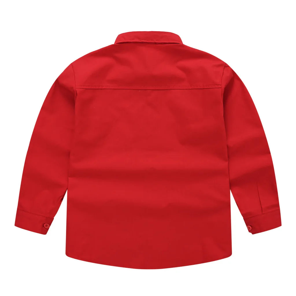 Jungen- und Kinder langärmeliges Hemd