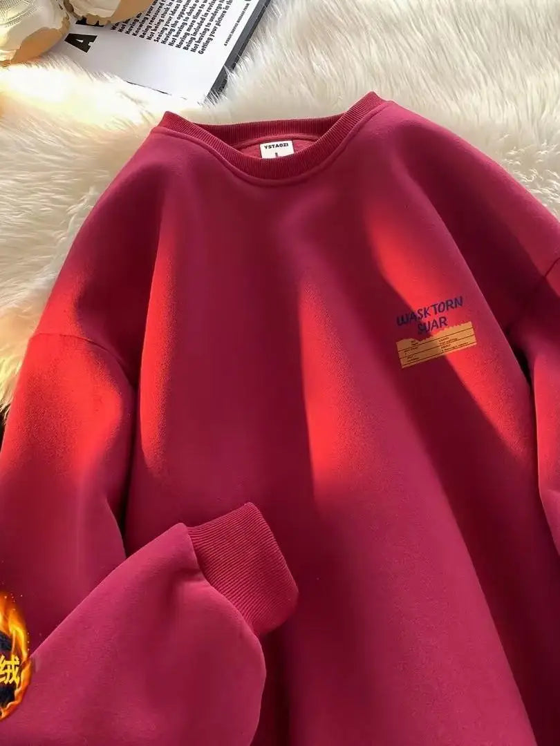 Herren Retro American Pullover mit Schriftzug