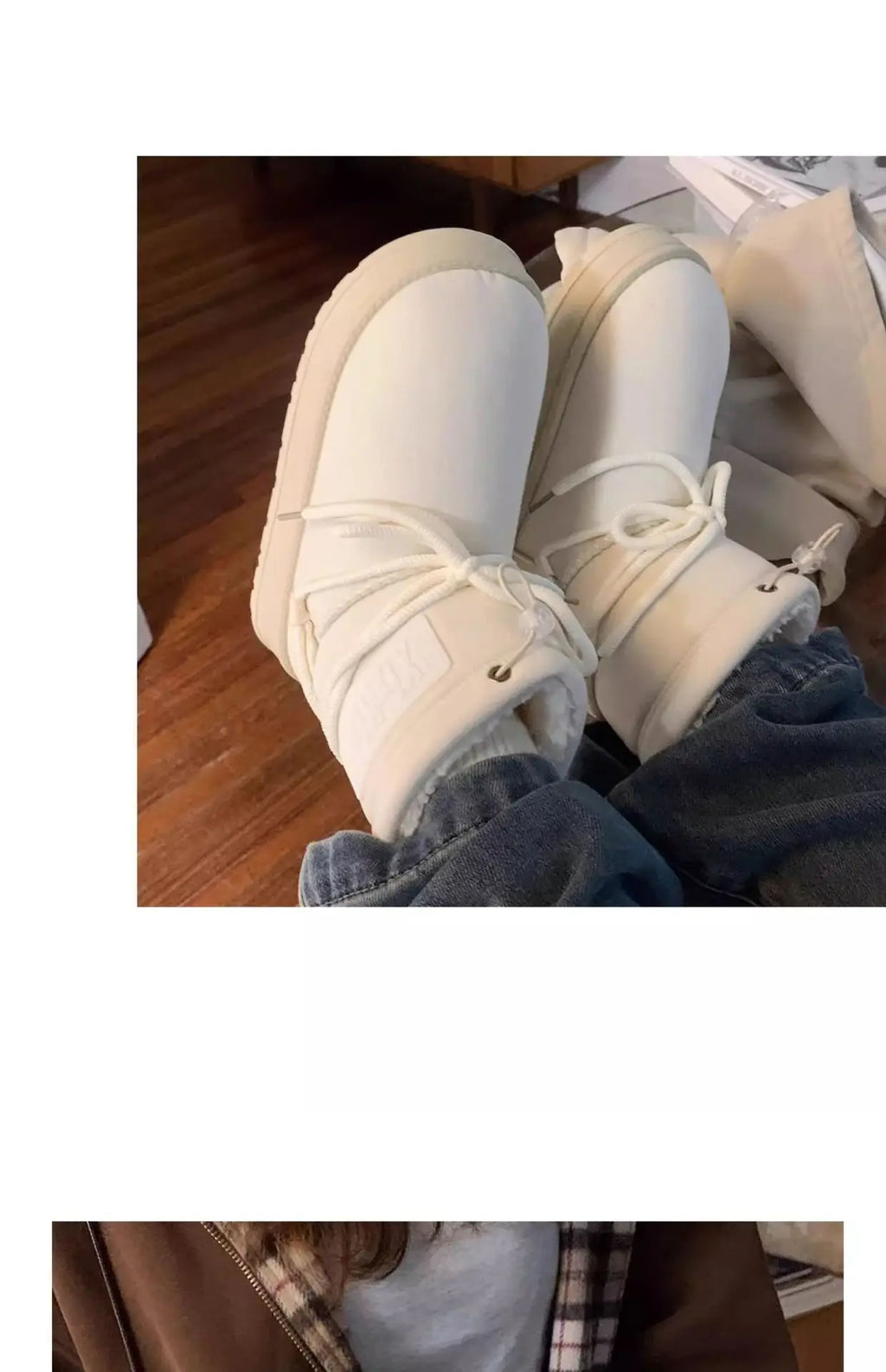 Damen Plüsch Stiefeletten