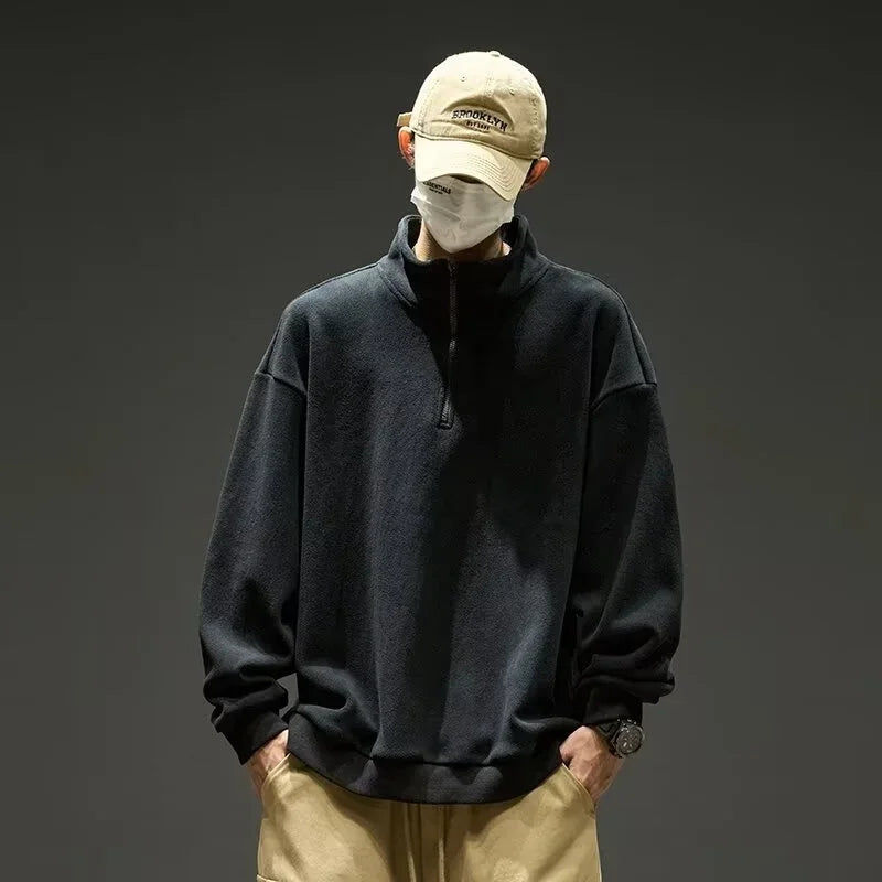 Herren Fleece Pullover Half-zip