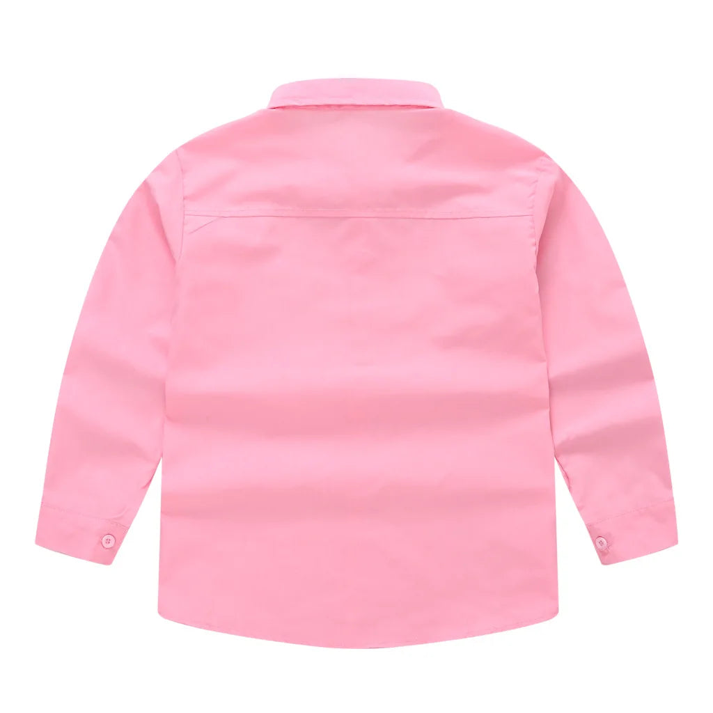 Jungen- und Kinder langärmeliges Hemd