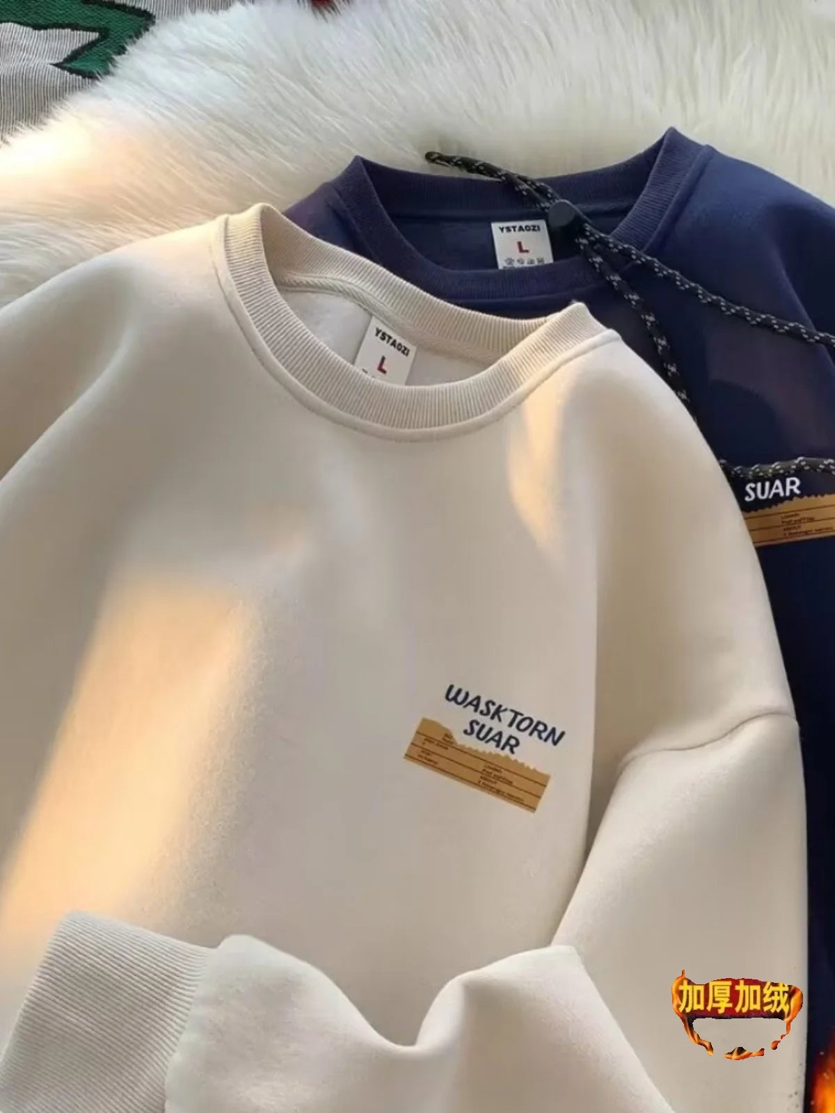 Herren Retro American Pullover mit Schriftzug