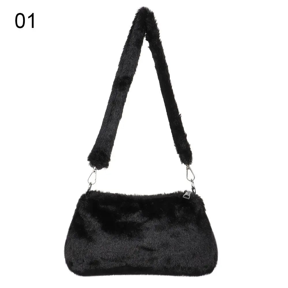 Damen Plüsch Handtasche