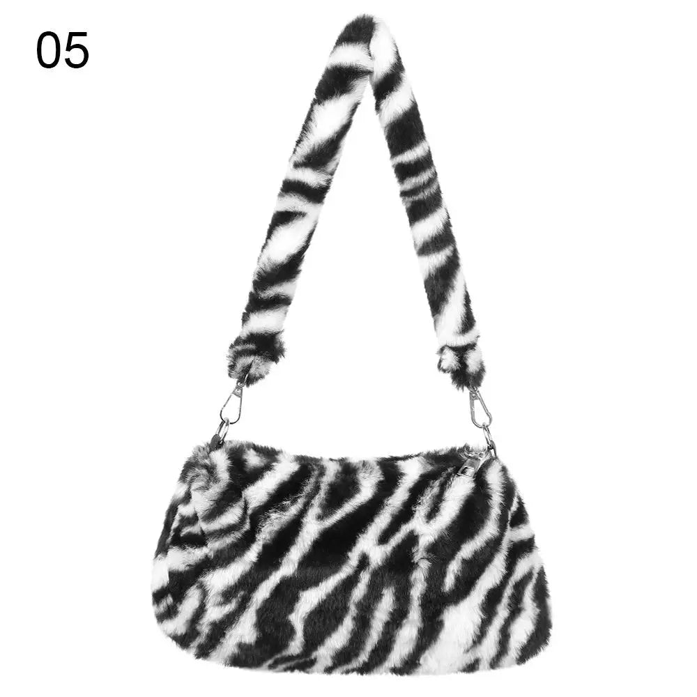 Damen Plüsch Handtasche