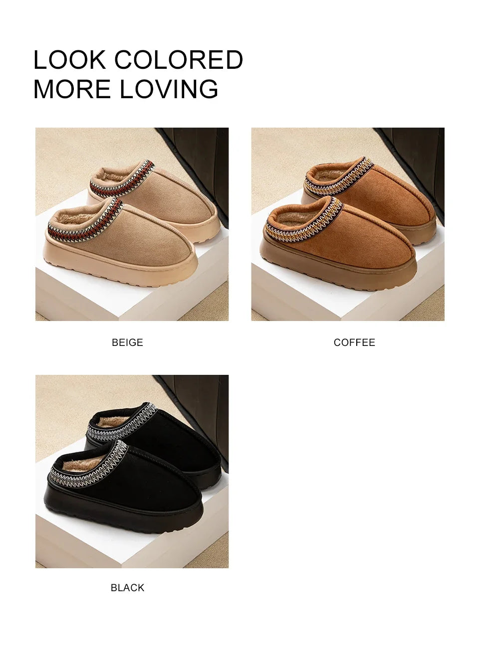 Damen Plüsch Slipper