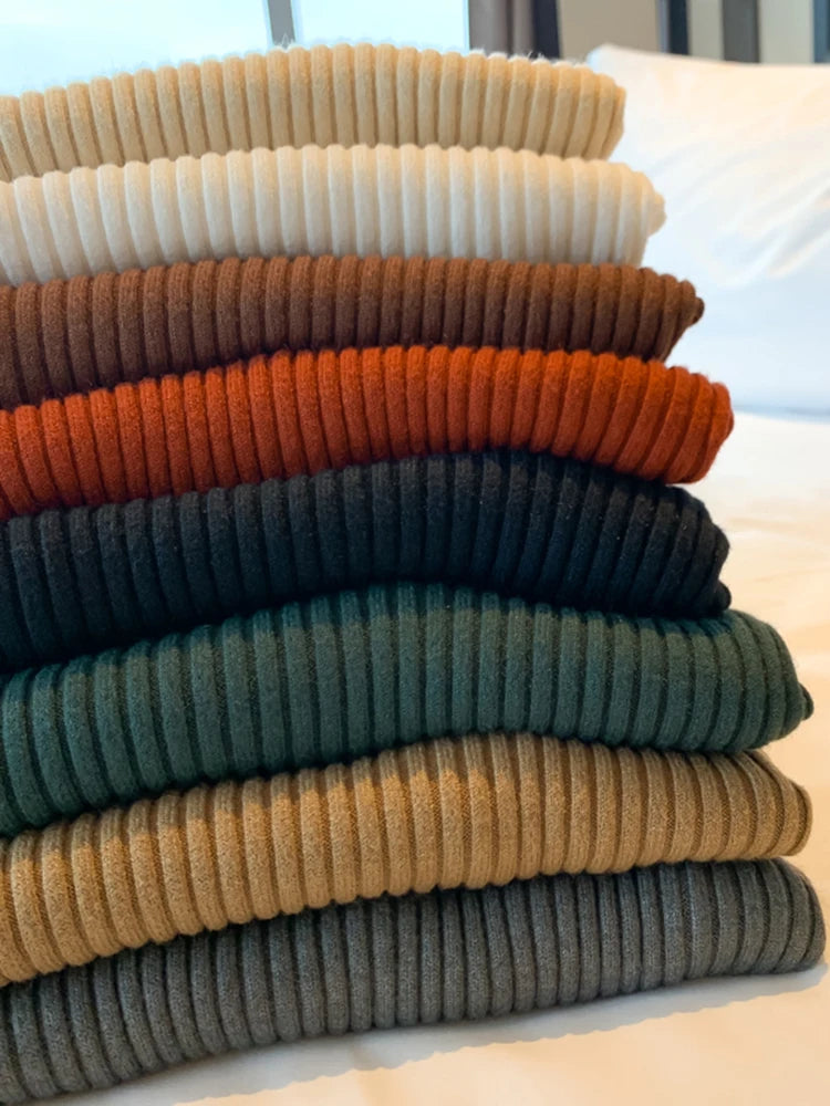 Eleganter Gestrickter Rollkragen Pullover