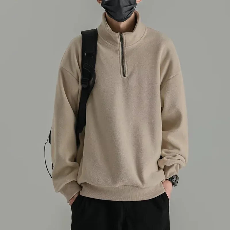 Herren Fleece Pullover Half-zip
