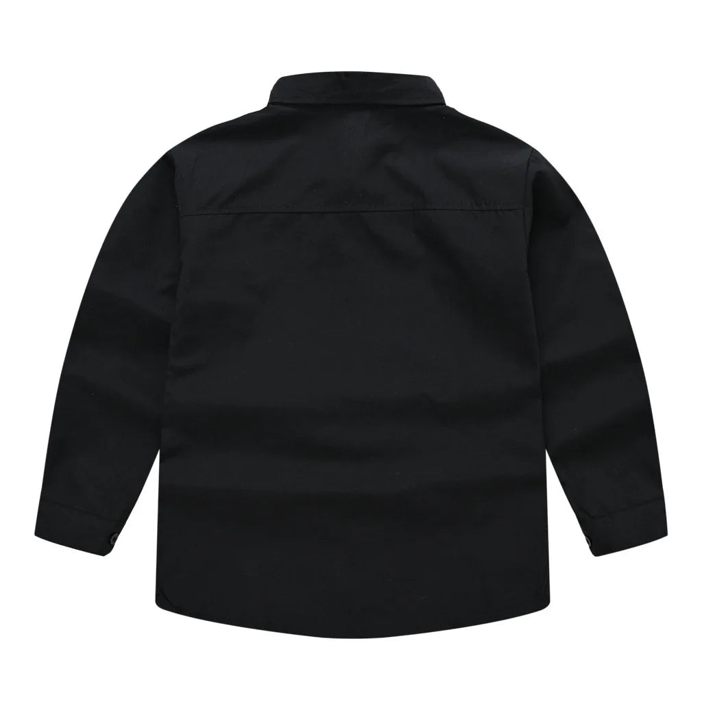 Jungen- und Kinder langärmeliges Hemd