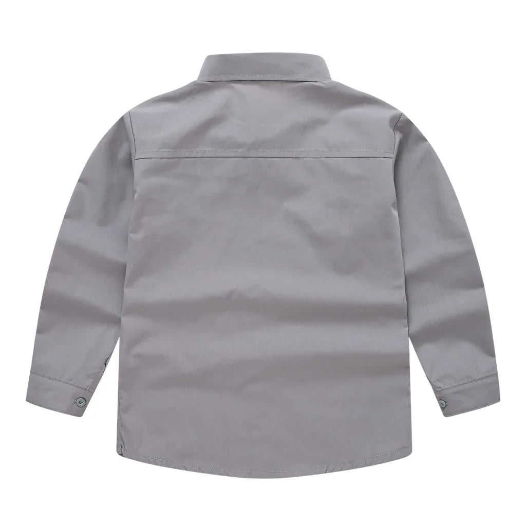 Jungen- und Kinder langärmeliges Hemd