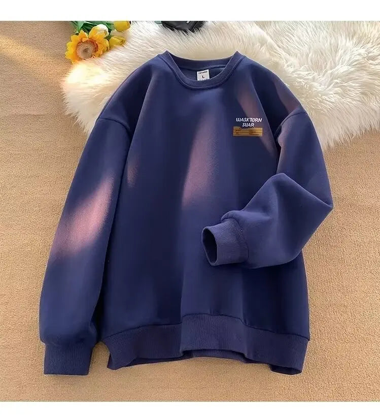 Herren Retro American Pullover mit Schriftzug