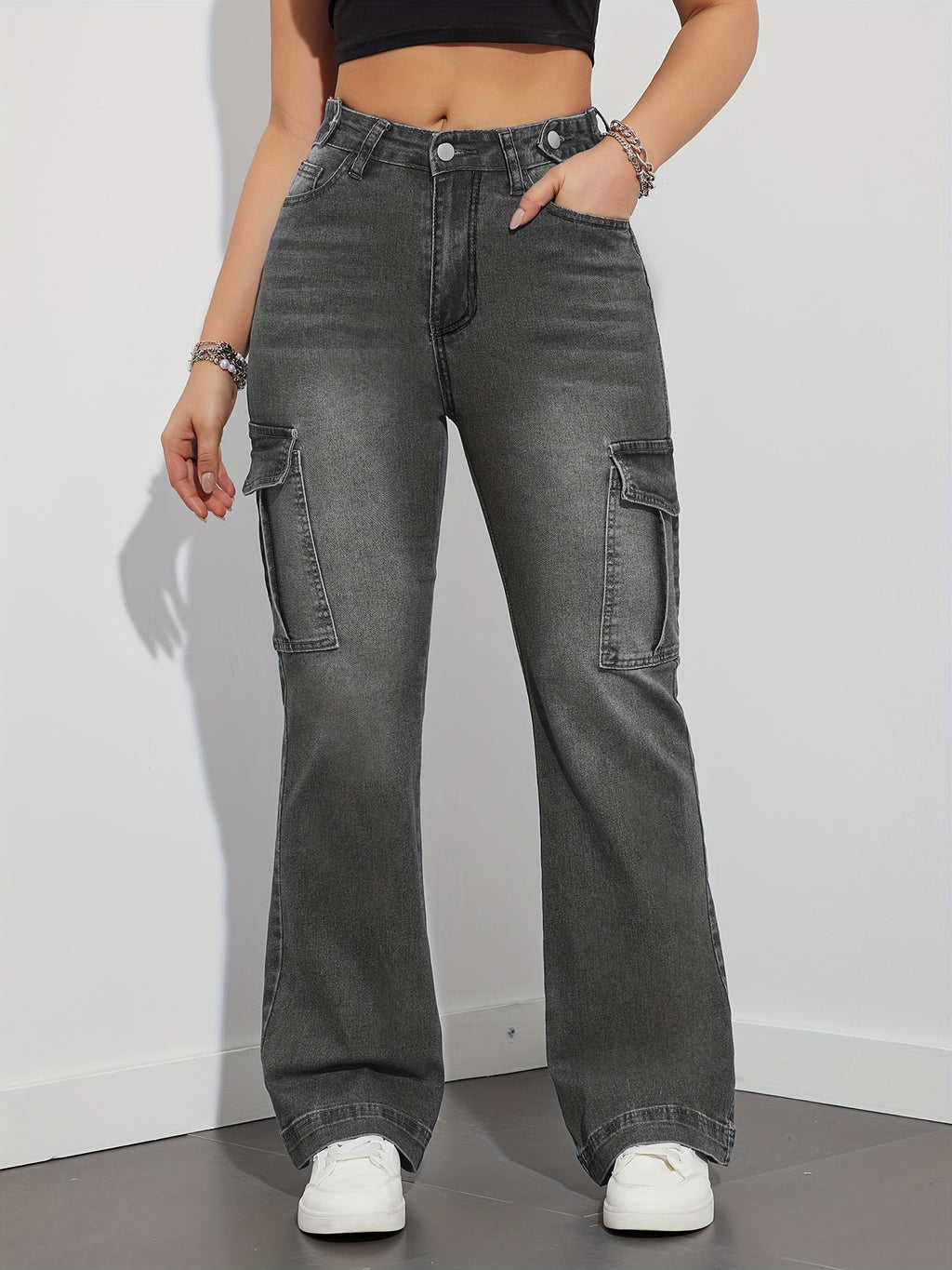Damen Cargo Jeans